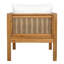 Ensemble de conversation de patio 4 pièces avec coussins imperméables en bois d'acacia, en rotin et pour l'extérieur-133392083