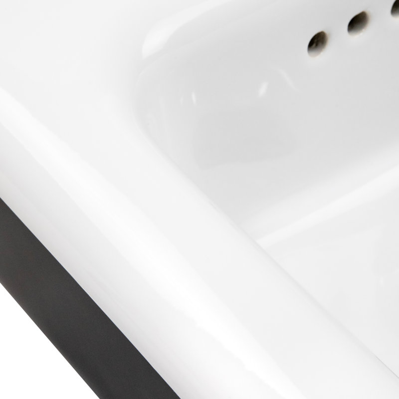 Victorian 17.91'' L Bathroom Sink, Black