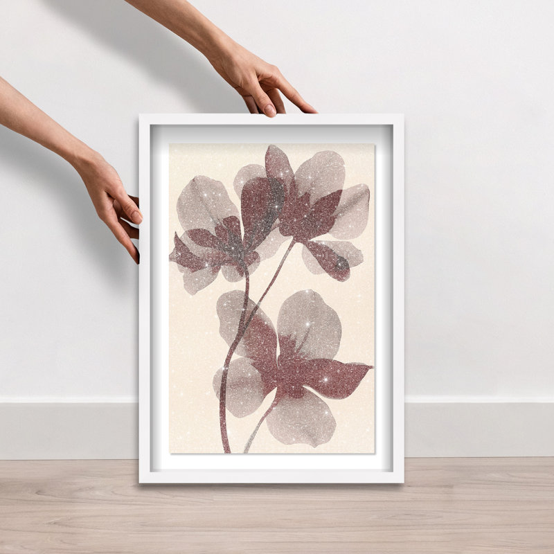 Crimson Coastline III Shadowbox Abstract Print by Oliver Gal, Black Frame, 10 x 15, 25.5"H x 17.5"W, White Frame