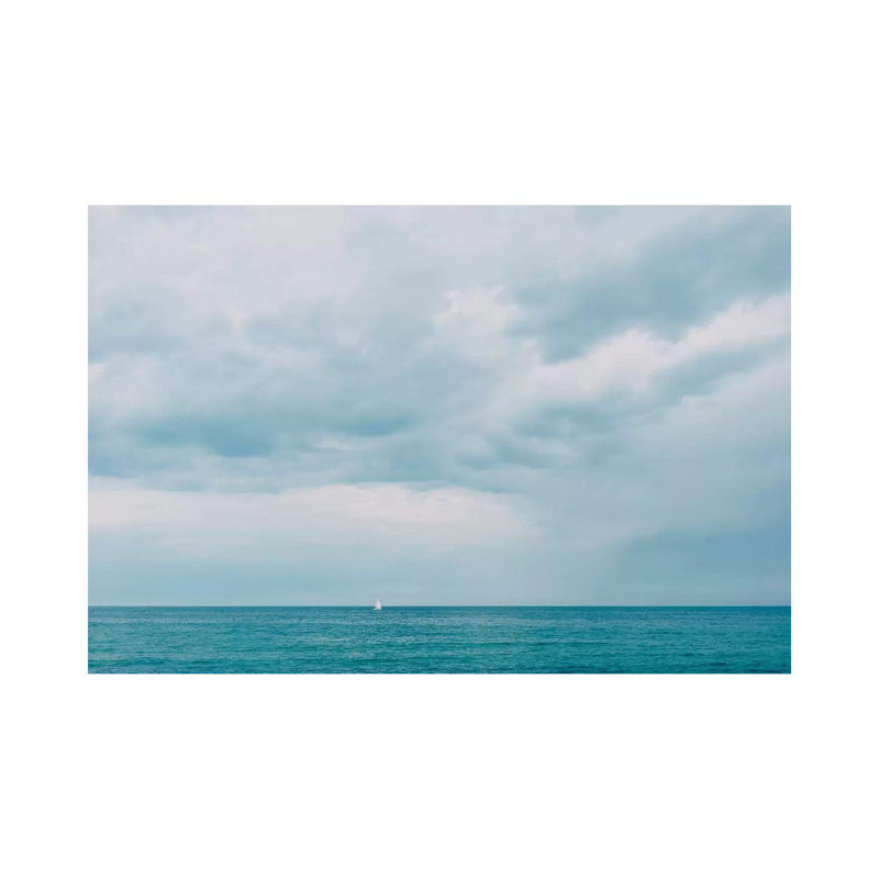 Barcelona Blue 1 Piece Wall Art on Canvas, 66.04cm H x 101.6cm W x 1.91cm D, Wrapped Canvas