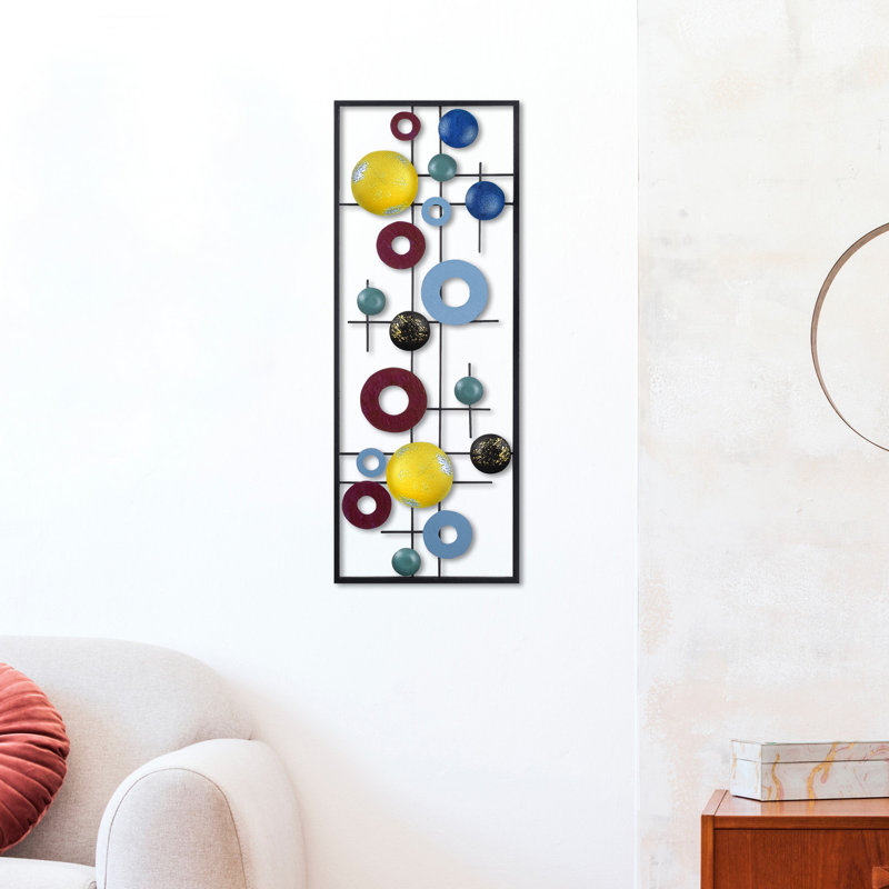 Hand-Painted Decorative Metal Wall Accessory, 29.1 x 11.0 x 2.0 inches | 100% Metal Construction, Thickness: 0.06 inches | Lightweight at 3.1 lbs, Unique Color Variations | Perfect for Home Decor & Art Display