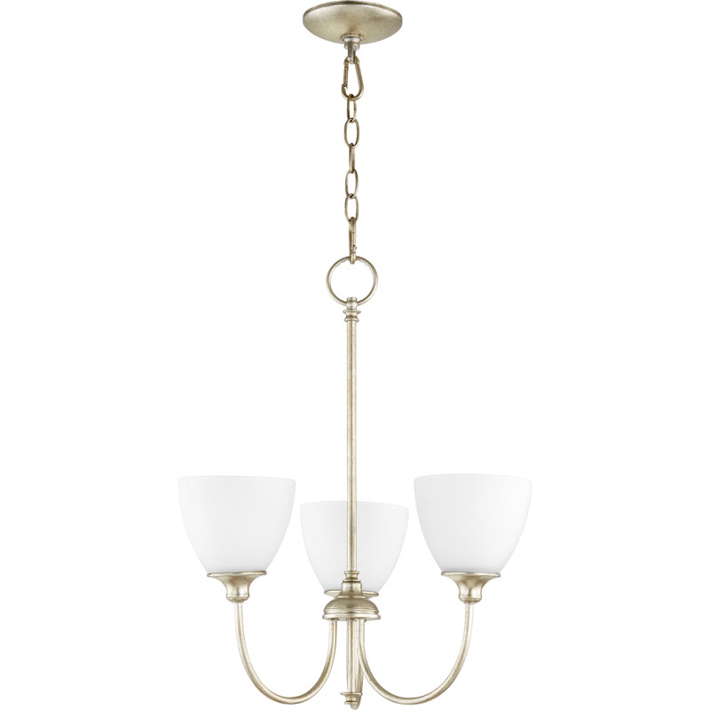 Dian 3 - Light Classic / Traditional Chandelier, Aged Silver Leaf