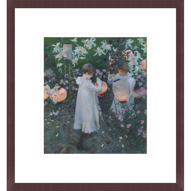 «Carnation Lily Lily Rose» par John Singer Sargent, impression giclée sur cadre, H 14,81 po x l 13,75 po