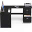 Bureau d'ordinateur de coin moderne en L noir - Solution compacte pour un bureau ou un dortoir-1525605944-1525605951