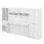 Lit escamotable double avec placard, tiroirs et tablettes