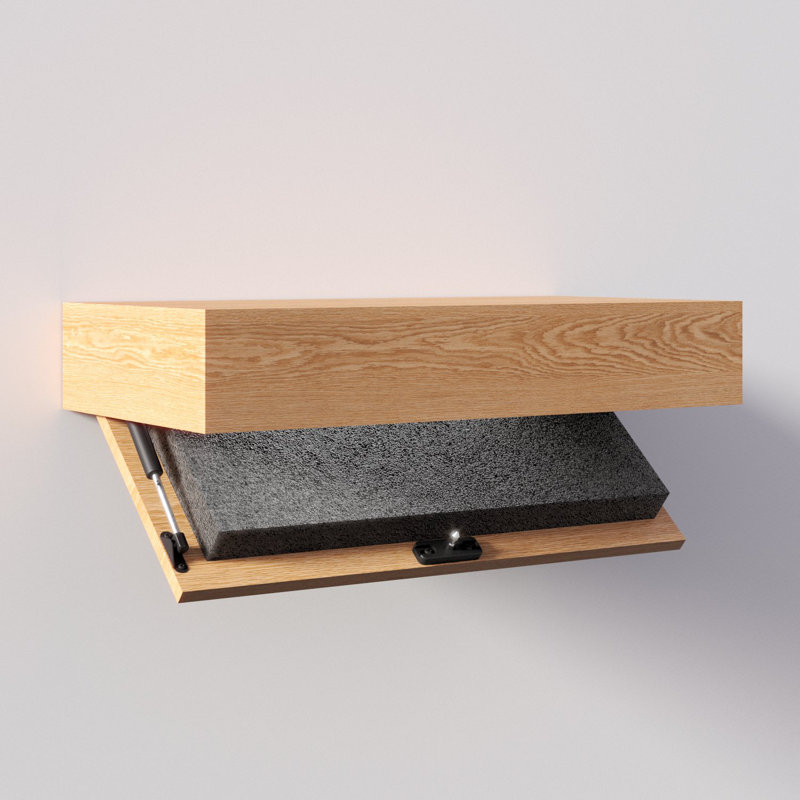 HIDE-A-SHELF Red Oak Clear Finish Concealed Floating Shelf