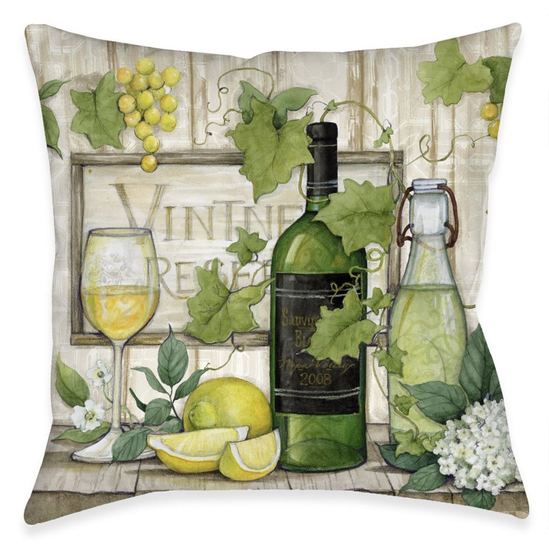 Coussin d'intérieur Wine Vines And Lemons