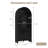 William 71" Tall Farmhouse Bookshelf with Arched Top & Storage Cabinet-118343183