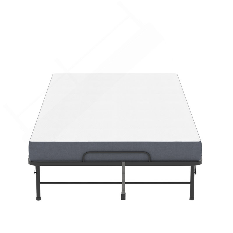 Grand lit pliant large de 75 po x 46 po pour les personnes de grande taille, lit escamotable extra long et large avec mousse à mémoire de forme de 5 po, lit d'invité robuste d'une capacité de 450 lb, lit simple portable spacieux
