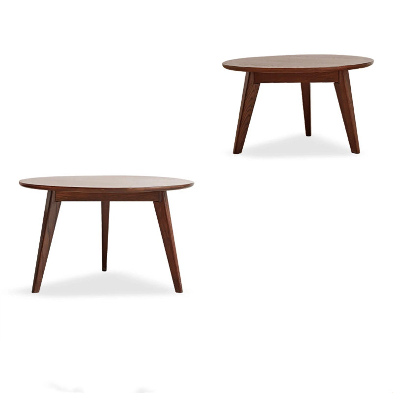 Solid Oak Coffee Nesting Table, Brown Oak