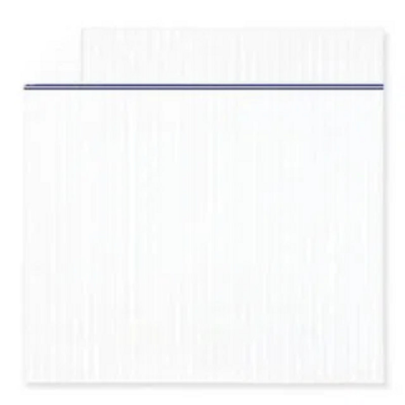 400TC Double Embroidery Sateen Stripe Cotton 4 Piece Sheet Set Fitted Sheet Fits Upto 16" Deep Pocket, Navy Blue/White