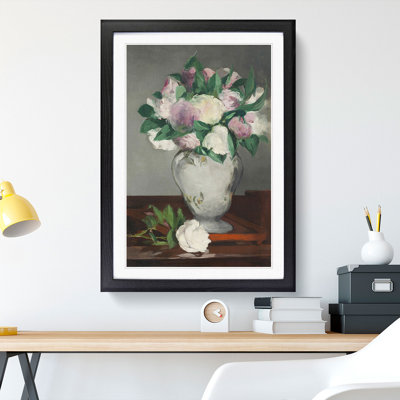 Peonies by Edouard Manet - Framed Print