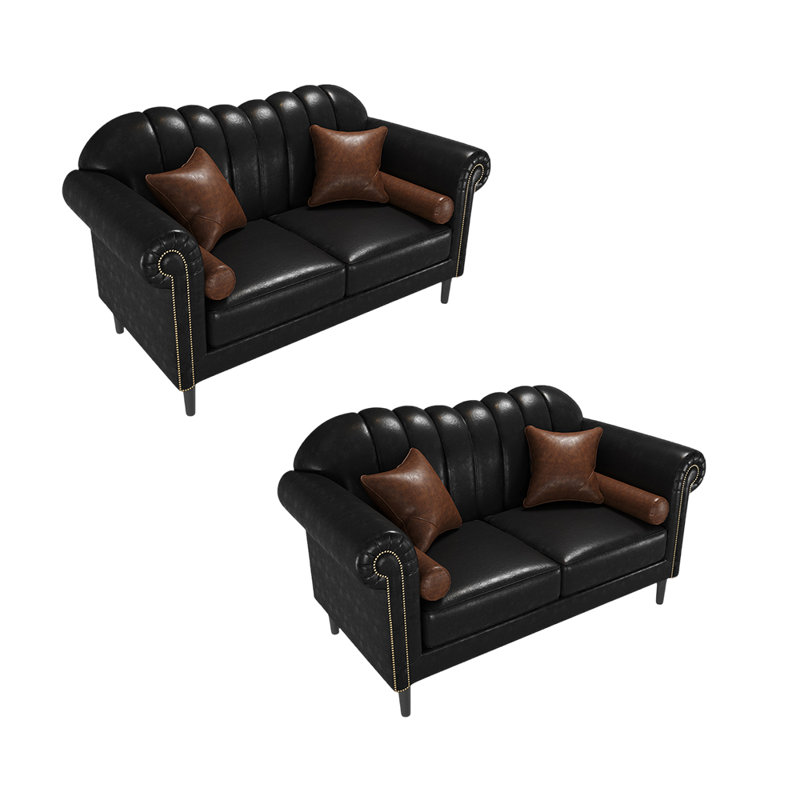 59'' Faux Leather Loveseat