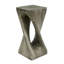 Table d'appoint d'extérieur, table de bout en forme de torsion, table d'appoint décorative, table de tabouret de jardin pour le balcon de la plage, côté piscine, béton léger, texture semblable au bois-1023890271