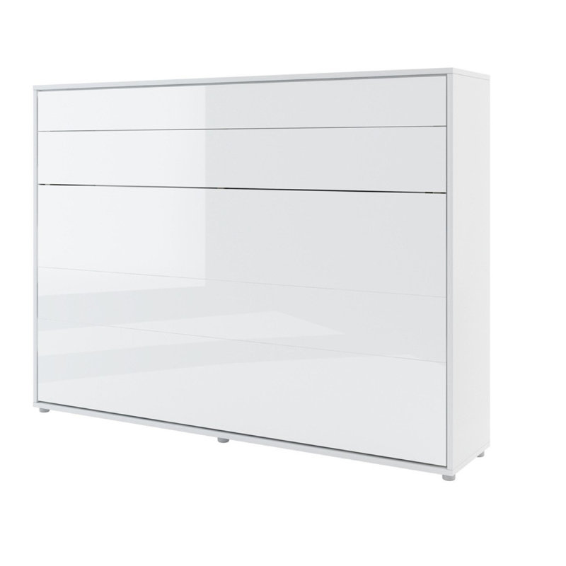 Badrig EU Double - 140 X 200 Cm Storage Bed, White Gloss