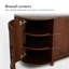 Armoire latérale de rangement semi-circulaire en chêne American-Style Vintage