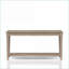 Table basse transitionnelle décontractée à finition sable avec deux tiroirs Tablette de rangement pour le salon