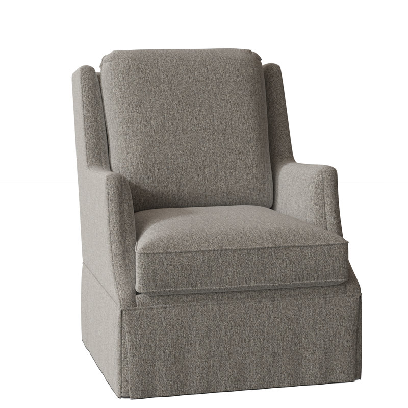 Savannah 31.5" W Swivel Wingback Chair, 9508 Smoke Polypropylene/Olefin