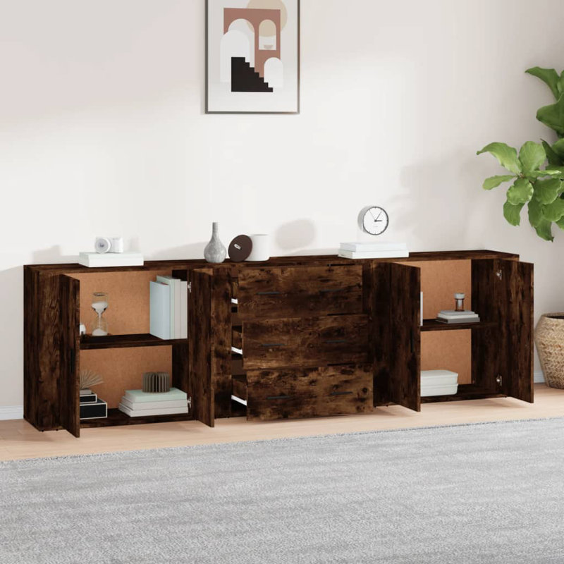 Mazon Display Cabinet, Smoked Oak