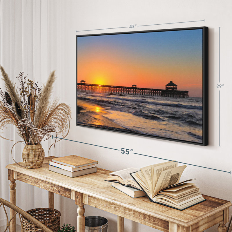 «Folly Beach», reproduction sur toile, H 29 po x l 43 po