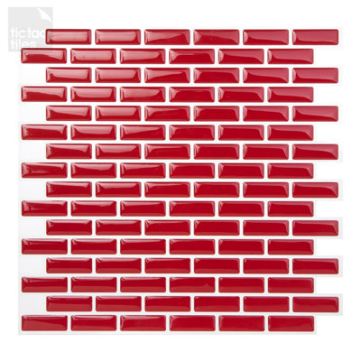 0.6'' W x 1.6'' L PVC Peel and Stick Mosaic Tile