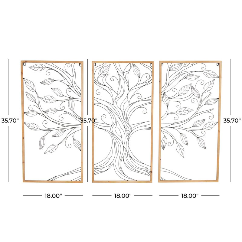 Cole And Grey Metal Tree Wall Decor