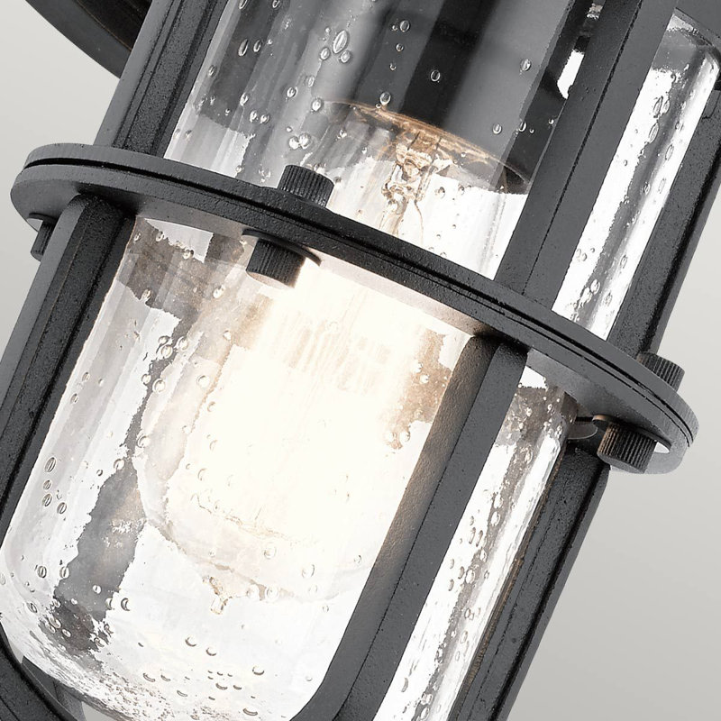 Lakemont Black Outdoor Wall Lantern, 28.6cm H x 14cm W x 17cm D