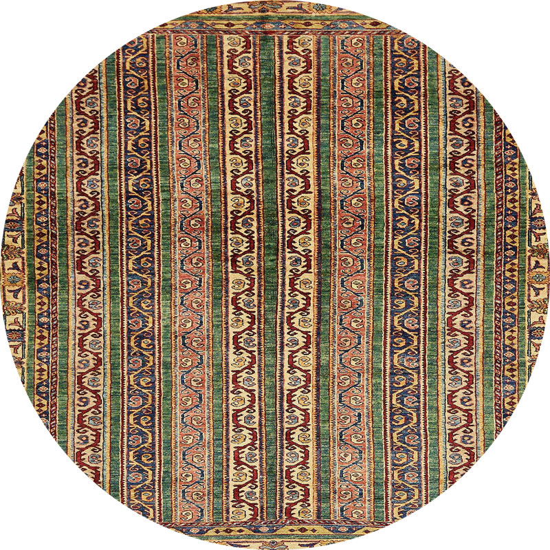 Abstract Indoor Rug, Round 6'