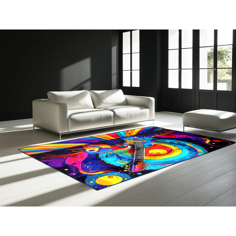 Tapis abstrait Inferno, Rectangulaire 8 pi x 10 pi