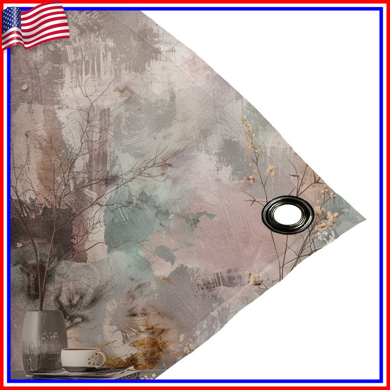 Tapisserie murale «Vase», 104in H x88 with 4 Grommets