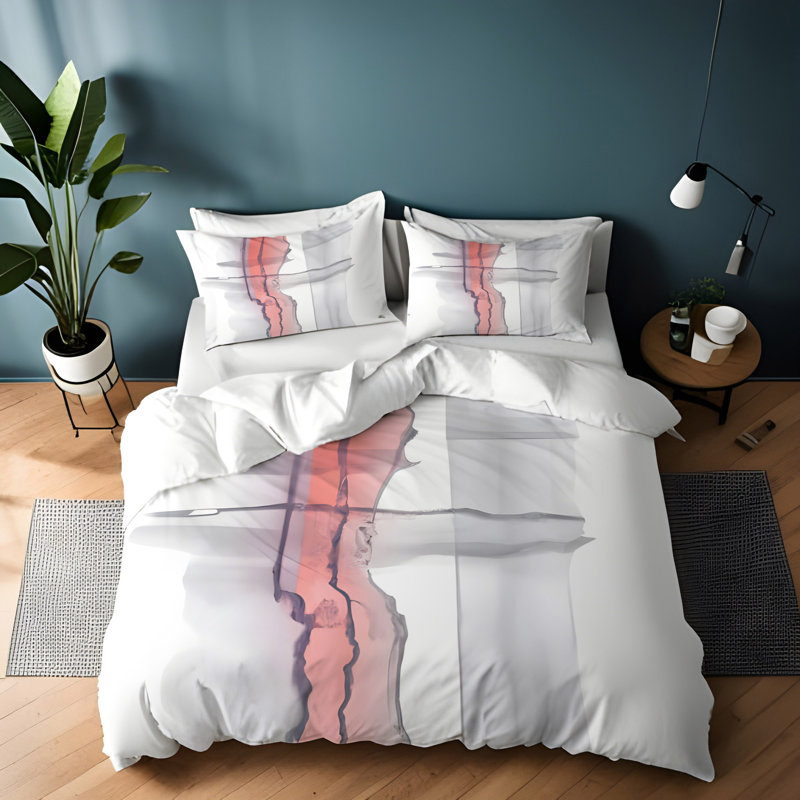 Abstract Duvet Cover, King Duvet Cover + 2 King Shams