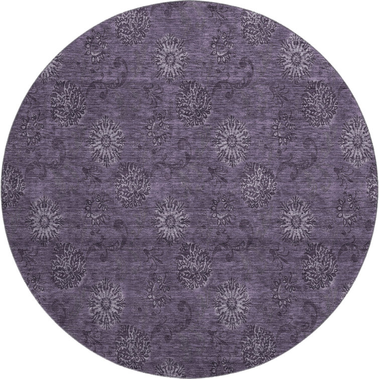 Premium Machine Washable Prisco Eggplant Rug