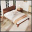 Lit plateforme en bois de bambou Mid-Century-726255196-726255170
