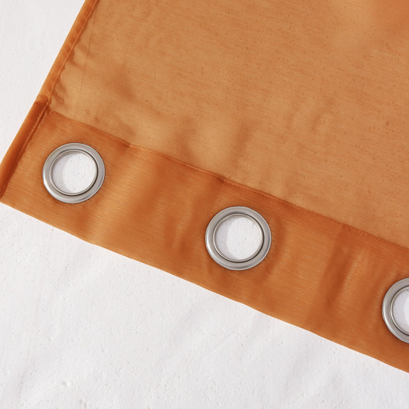 Sirmans Semi Sheer Curtain Pair, Spice
