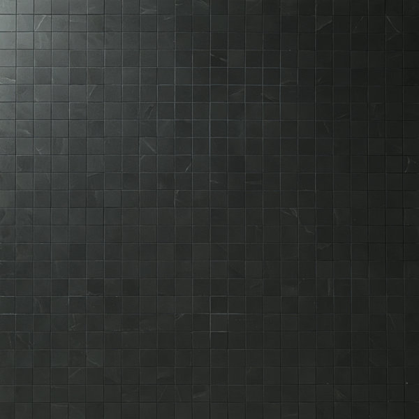 Palazza Auralis Black 2 in. x 2 in. Matte Porcelain Marble look Floor and Wall Tile