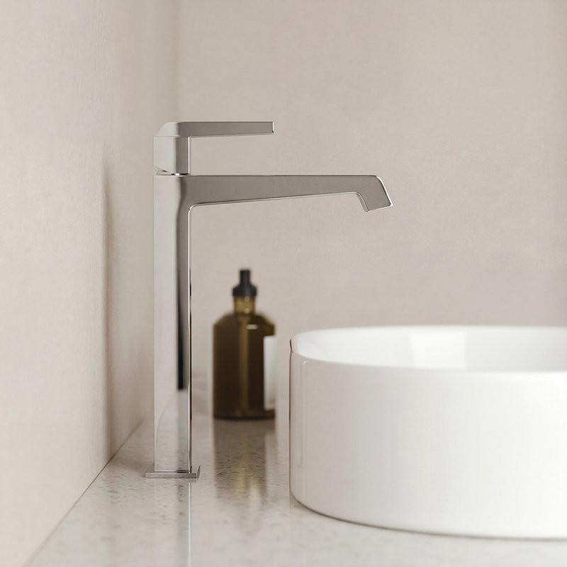 Robinet de salle de bain vasque à un trou avec ensemble de drain, robinet de lavabo de salle de bain à poignée simple, Chrome
