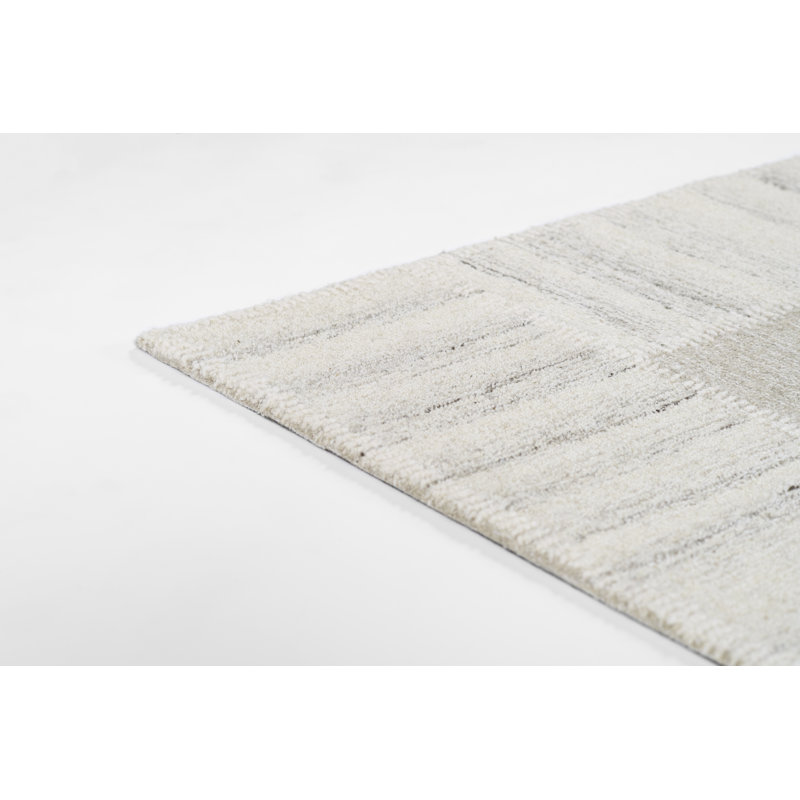 Lanora Hand Tufted Gray Wool Geometric 8' x 10' Rug