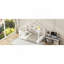 Lit plateforme simple en métal, blanc