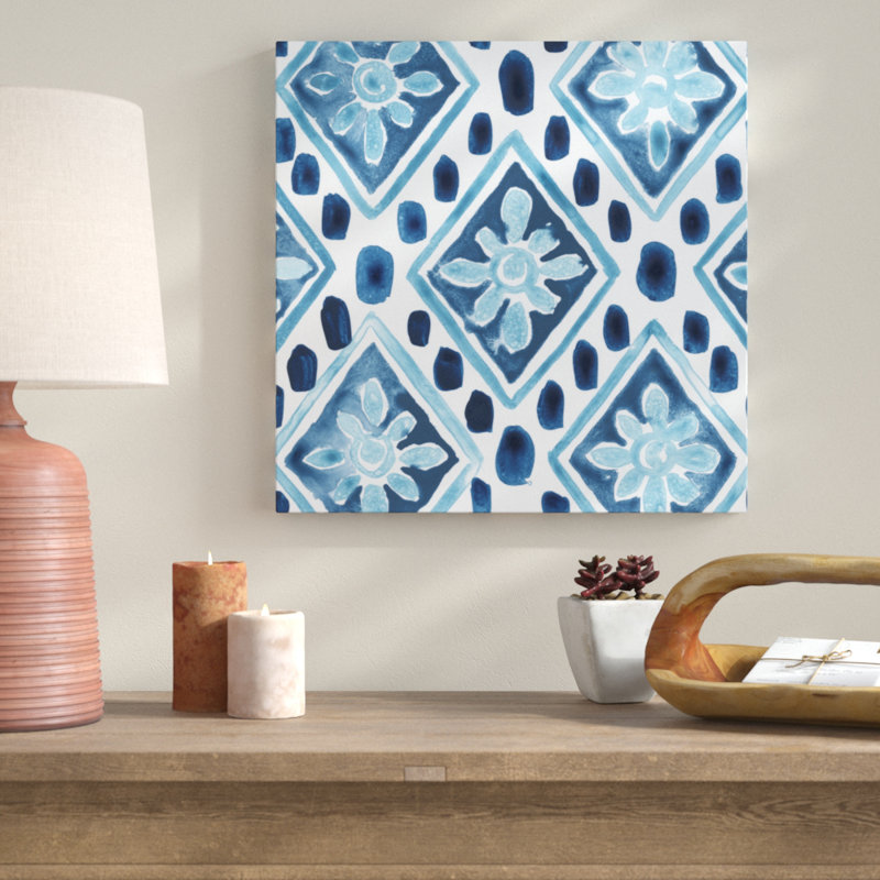 Indigo Sampler VIII 1 Piece Wrapped Canvas Painting, 51cm H x 51cm W