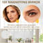 Coiffeuse Greyden avec 11 tiroirs, tabouret de rangement et ampoules, luminosité réglable-2116822562