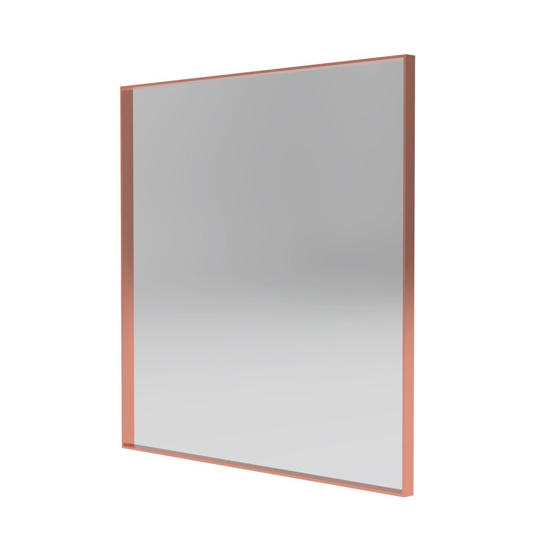 30 po Miroir carré doré brossé, Or brossé