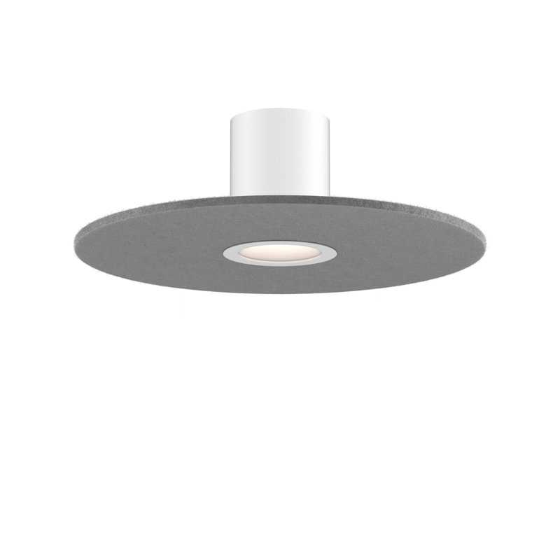 Pillar 8 Inch Modular Flushmount, White/Medium Gray