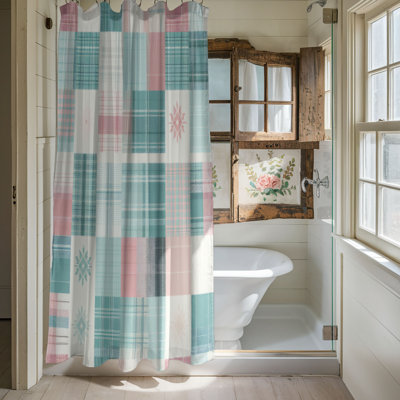 Plaid Glow - 1 Piece Standard Shower Curtain