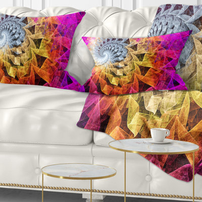  Coussin lombaire abstrait à spirale colorée