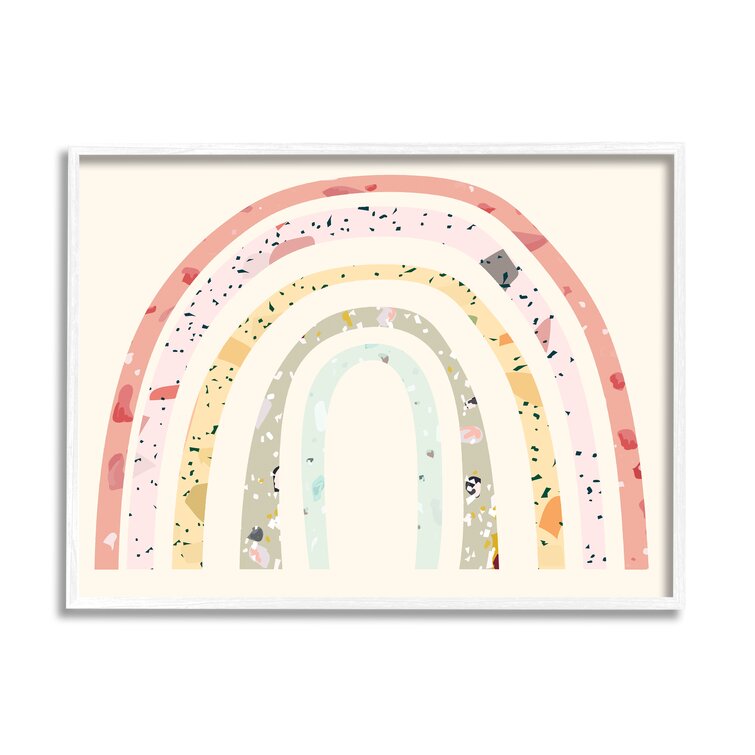 Children's Abstract Pattern Rainbow over Art