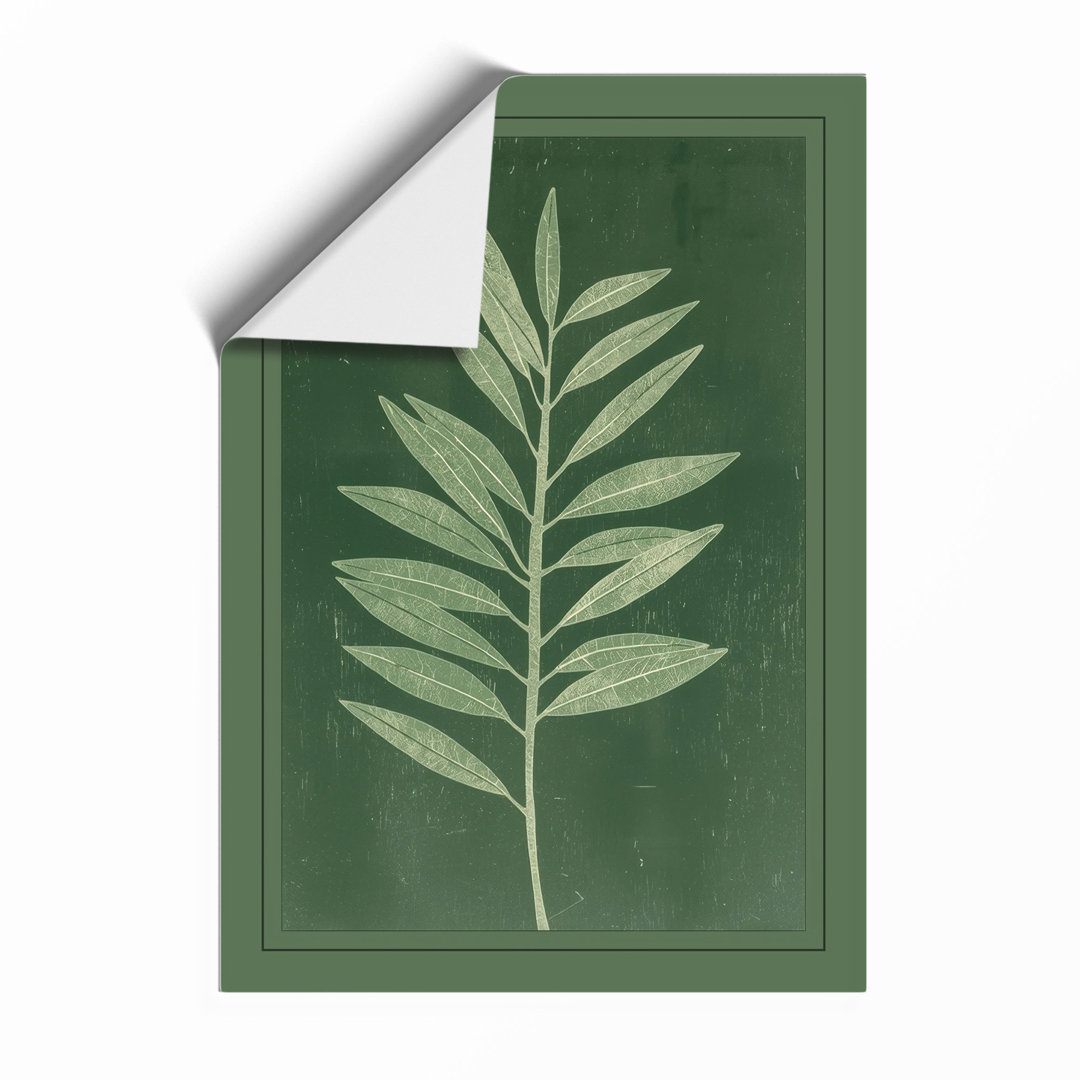 Leafy Branch Study Botanical - Framed Print