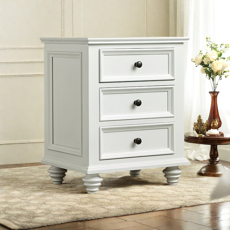 Bedroom storage cabinet, White, 25.59" H x 20.47" W x 16.54" D