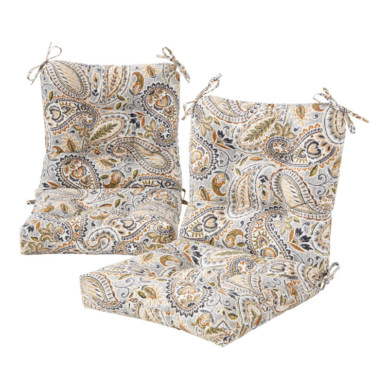 Coussin de chaise d'extérieur Lester, 2, H 21 po x l 21 po x P 21 po, Arctic Paisley