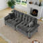 Canapé moderne plissé en chenille 3 places-1296490933