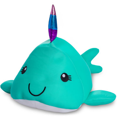 Animal Pool Float - Marine Animal Narwhal Pool Floats and Noodles filled with EPS Beads for kids, teens and adults, Use While Floating or Lounging Poolside, Comfy Stuffed Pool Noodle for Lounging, Available in 3 Sizes in Narwhal Design